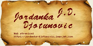 Jordanka Đotunović vizit kartica